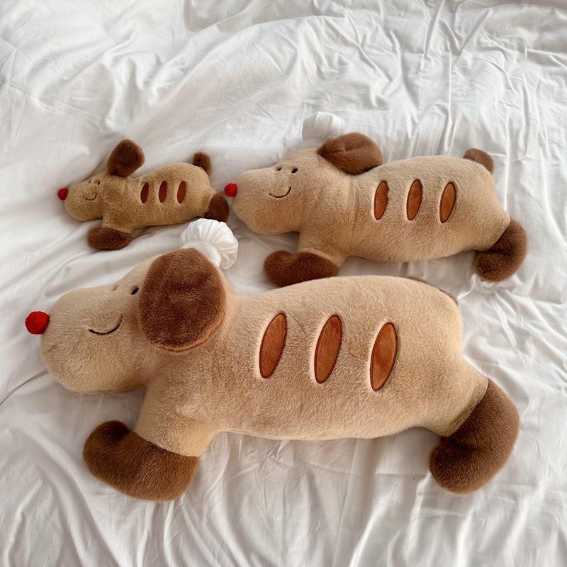 Creative Chef Baguette Dog Pillow Plush Toy Doll Puppy Dog Doll Children's Soothing Muppet Doll