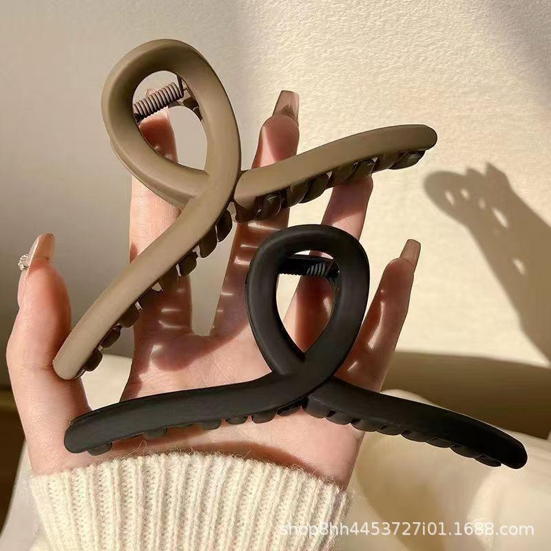 Large Acrylic Hair Claw Clip With Ribbon Women Thick Styling Accessory Lightweight Elegant Updo Holder