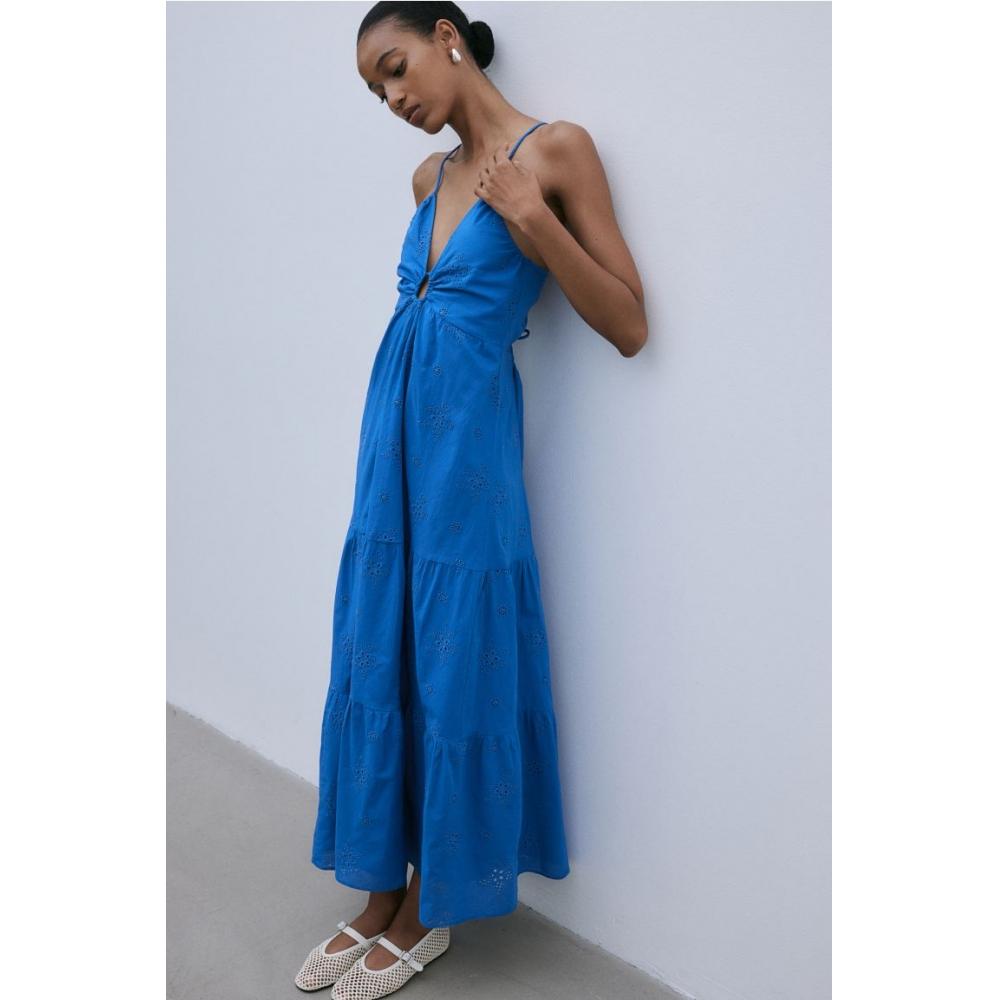 

Платье HM Broderie Anglaise синее