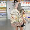 High-value cute primary school student spine care schoolbag female junior high school girl high school student backpack burden reduction