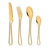 4Pcs Rose Gold Dinnerware Set Knife Fork Coffee Tea Spoon Cutlery Set Stainless Steel Tableware Western Home Kitchen Flatware