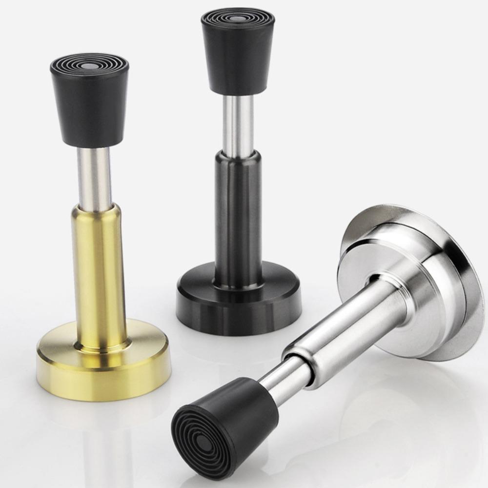 Hydraulic Door Stopper Stainless Steel Rubber Telescopic Anti Collision Silent Protection for Handle Home Improvement Dodgers