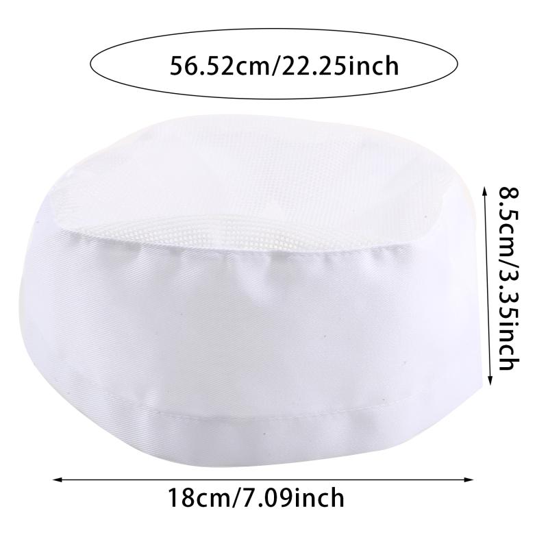 

Поварской колпак для ресторана, кухни, пекаря, кейтеринга, поварской колпак для женщин и мужчин, для сферы общественного питания, рабочая кепка, сетчатая кепка, униформа, поварской колпак