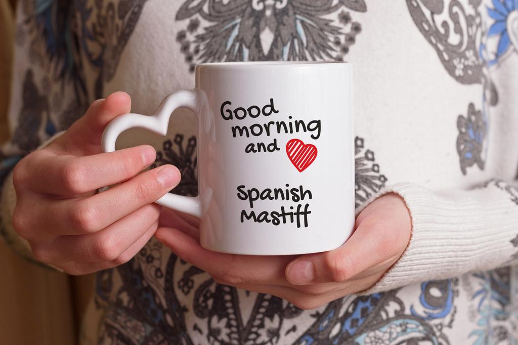 Spanish Mastiff, Mastín Español - Cup with a Dog, Adorable Cup with a Heart-shaped Handle, Universal Gift from the Art-Dog Brand