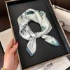 Beige Silk Silk Scarf Small Square Scarf Women's Versatile 111 Mulberry Silk Headband Small Silk Scarf Fashion Small Scarf with Shirt