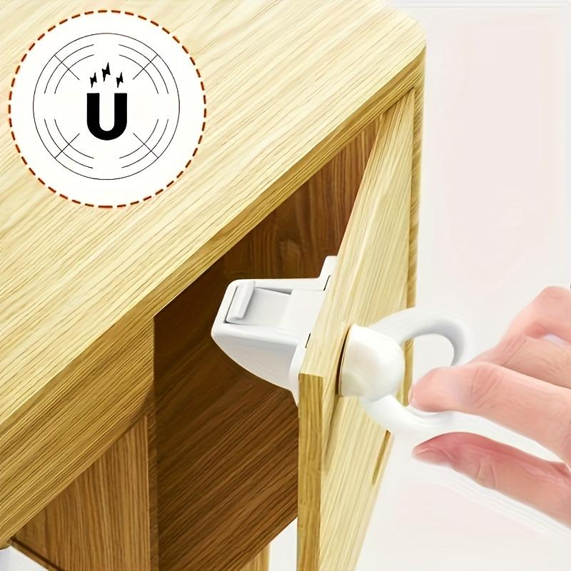 Magnetischer Türöffner Multifunktionale Schubladen- und Schrankverriegelung Verstecktes Design Fingerquetschschutz Keine Fingerverletzung Bohrerfreie Installation