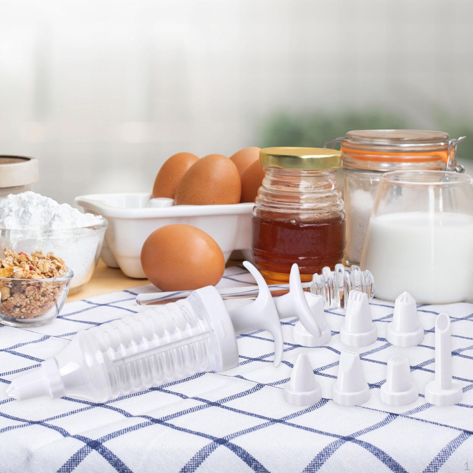 

Icing Piping Kit Reusable Cake Decorating Set DIY Biscuit Dessert with Interchangeable Nozzles