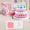 Kids Kawaii Electric Toys Birthday Cake Bubble Machine Flashing Music Automatic Machine Bubble Children Girl Lovely Gifts 6-12Y