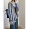 New Korean Fashion Lace Patchwork Pullover Loose Sweater Women Knitted Casual Versatile Tops Autumn and Winter V Neck Long Sleeve Solid Color Clothes