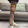 Printed Tights Fake Tattoo Socks Sun-proof Sexy Stockings New Fishing Elastic Socks  Unisex