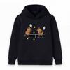 Unisex Kids Hoodie Sweatshirt, Funny Capybara Play Tennis Print Casual Pullover, Soft Warm Hooded Top for Boys Girls Daily Sports Leisure Wear