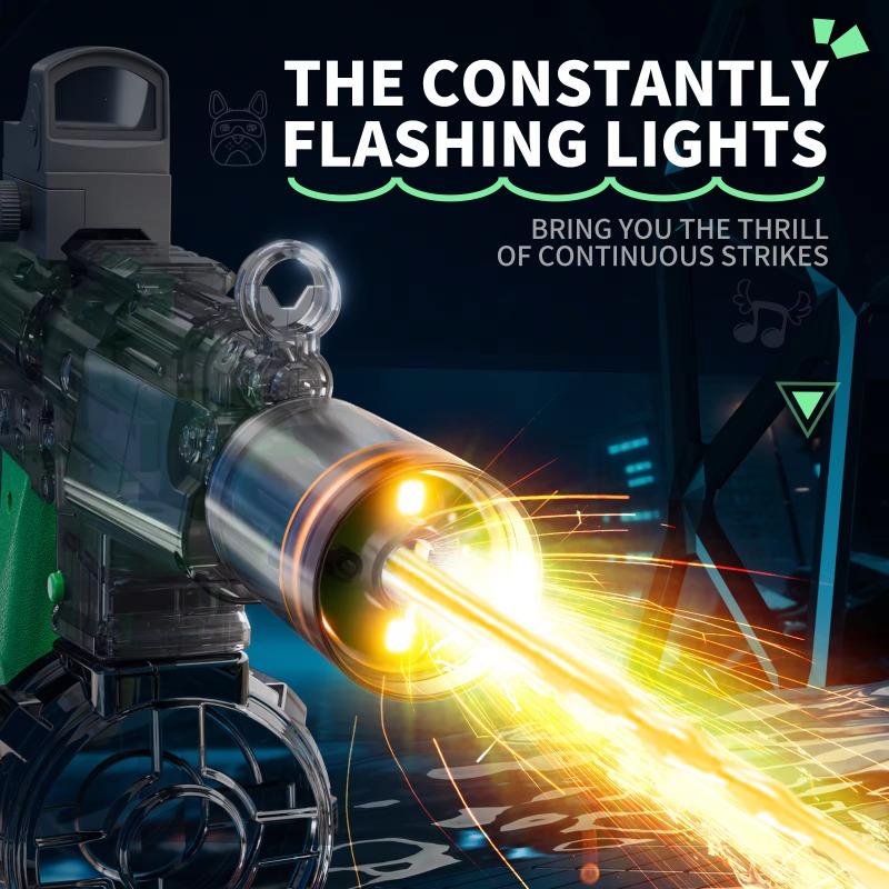 Mp5 Electric Water Gun With Led Muzzle Fire Kids Rechargeable Automatic Water Squirt Gun Plaything Summer Outdoor Toys For Kids