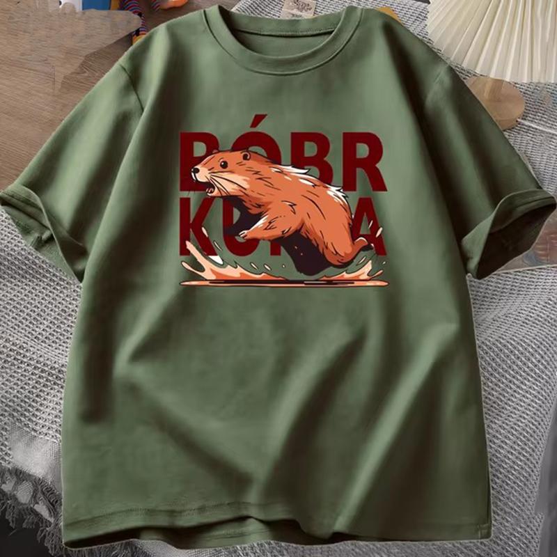 Bóbr Kurwa Gladiator cotton T Shirts for Unisex Women The Glory of Rome Graphic T-Shirt Bober Beaver Boberek Tshirt Casual Tees