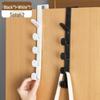 Over-Door Vertical Hooks Clothes & Hat Rack, No-Drill Installation for Bedroom/Dorm Use