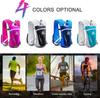 HEARTST Running Bag Marathon Backpack Daypack Lightweight Breathable Waterproof Reflective Hydration Bag Backpack 500ml Water 5.5L (Blue + Bottle)