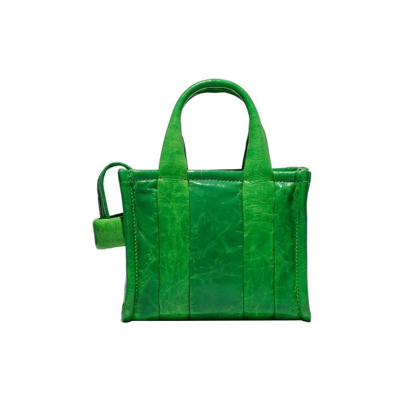 New MARC JACOBS Lambskin Tote Bag, Shopping Bag, Shoulder Bag, Crossbody Bag, Handbag Mini Women's Green H064L03FA22-360