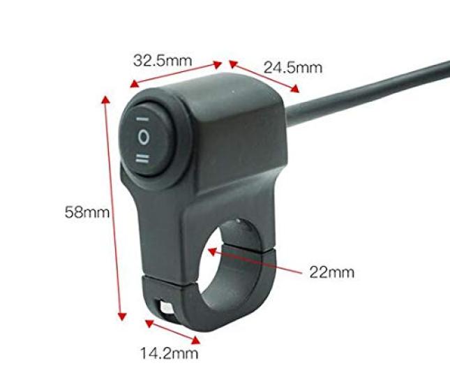 Motorcycle Handlebar Switch Combination Horn Switch Steering Switch Headlight Switch Start Switch MM Waterproof Single 22" (22 Switch)