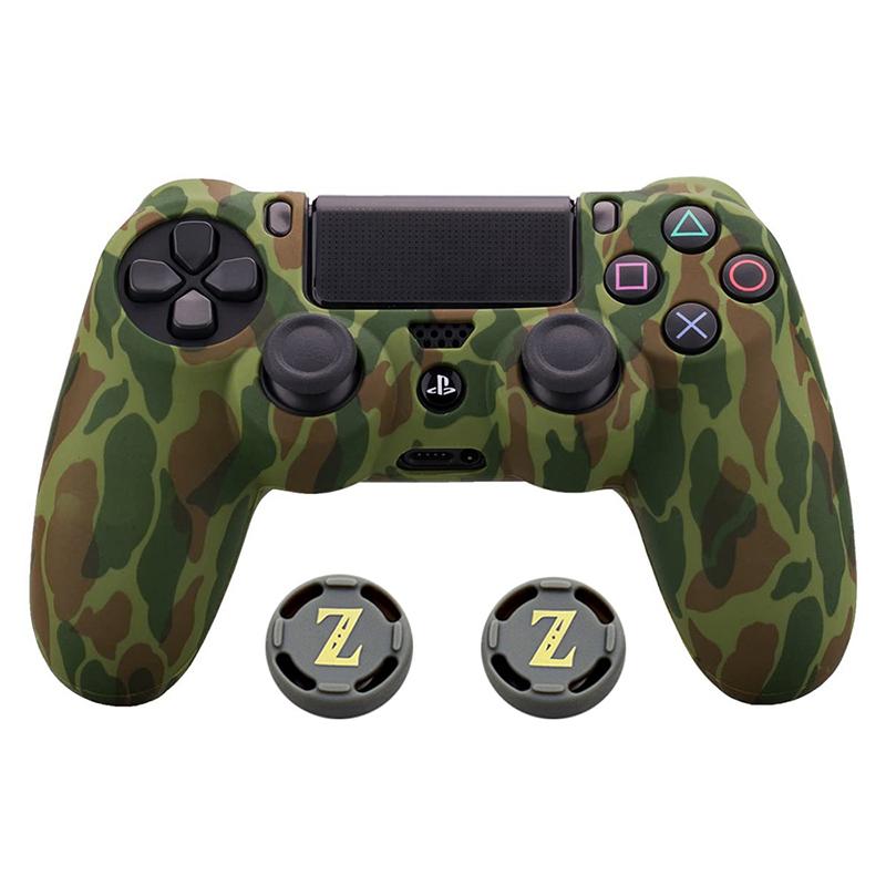 Camouflage Silicone Rubber Gel Skin for Sony Ps4 Slim/pro Controller Cover Protective Case for Ps4 Wireless Controller Accessory