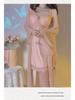 Elegant Underwire Camisole Nightgown with Chest Pads & Robe Set for Women
