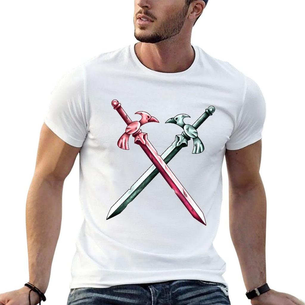 Heron Swords T-Shirt Daily Wear Plain Short Sleeve Shirt