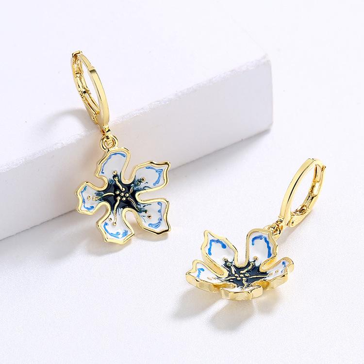 

Новый элегантный комплект свадебных украшений «Камелия», женские серьги, обручальное кольцо с эмалью в стиле сада