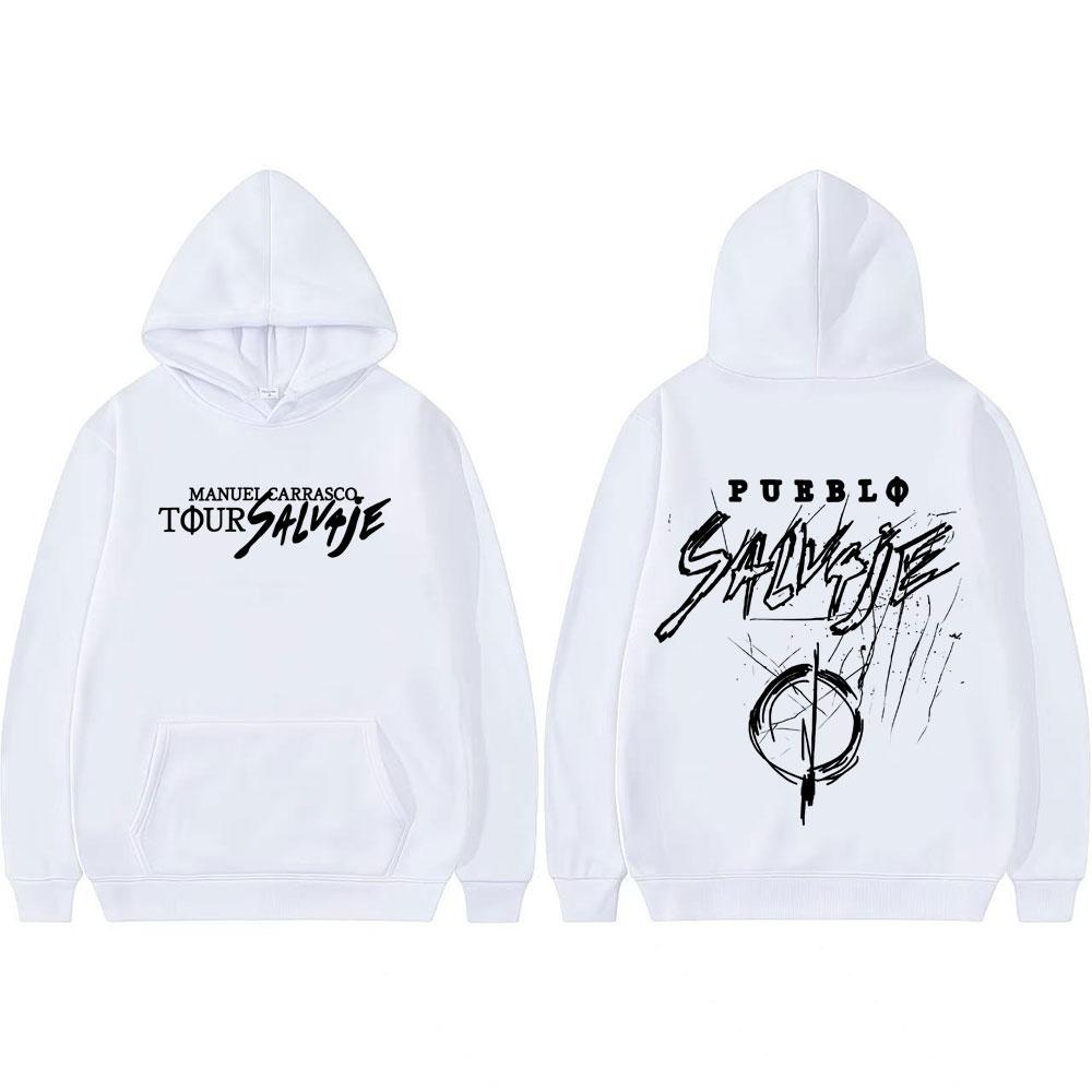 Rapper Manuel Carrasco Salvaje Tour 2025 Album Graphics Pullover Men Clothing Fashion Vintage Trending Hoodie Casual Sweatshirts