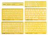 Traceease Lettering Template Multi-Sizes Alphabet Stencils Drafting Tools- Pack of 6