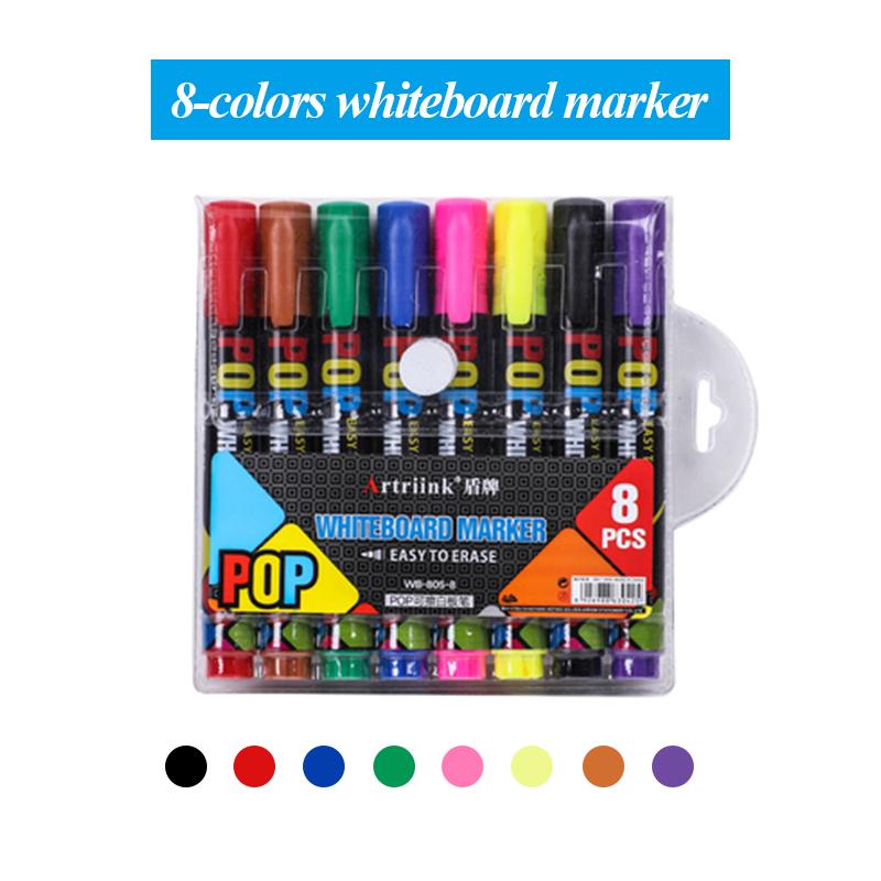 

8/12 Color Erasable Whiteboard Marking Smooth Bright Fillable Children s Stationery Gift Student Set