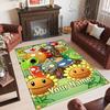 Personalized Crystal Velvet Carpet Custom Name Text,Plants vs. Zombies Anti Slip Area Rug For Home Decoration