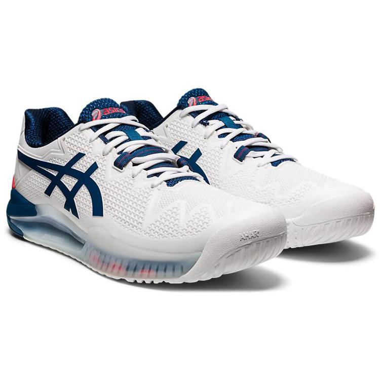 ASICS Gel Resolution 8 2E Wide 'White Mako Blue' 1041A113-103