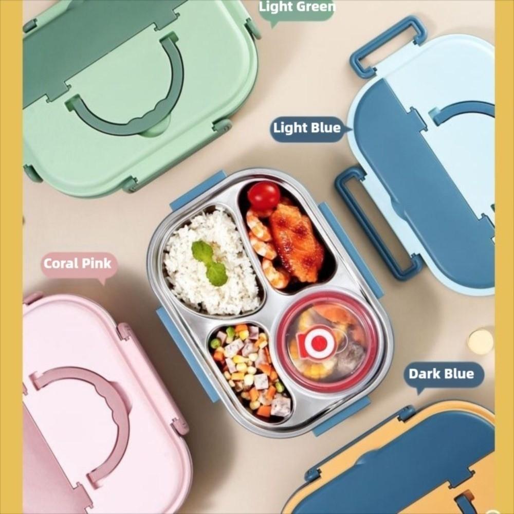 Insulated 4 Compartment Lunch Box Large Capacity Divided Food Storage Container  Worker