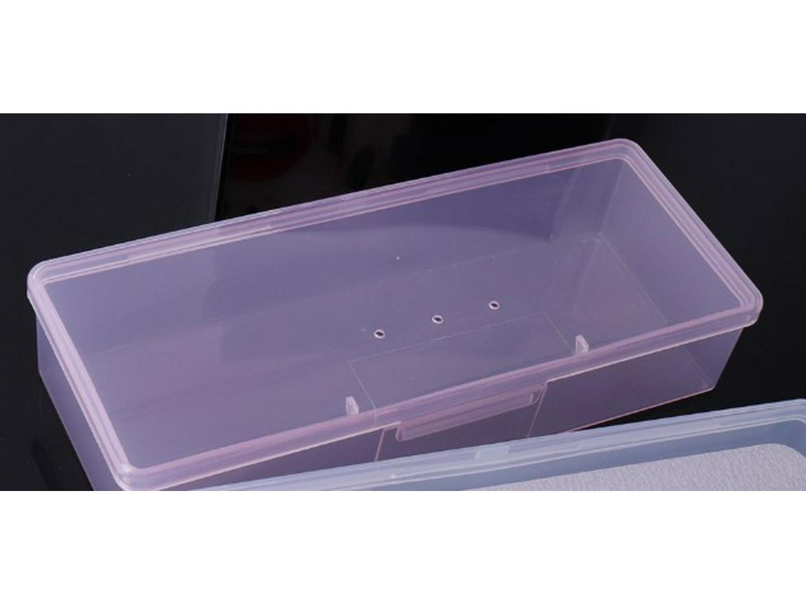

Nail Art Tool Storage: Transparent Plastic Box for Pigments and Microblading Supplies розовый