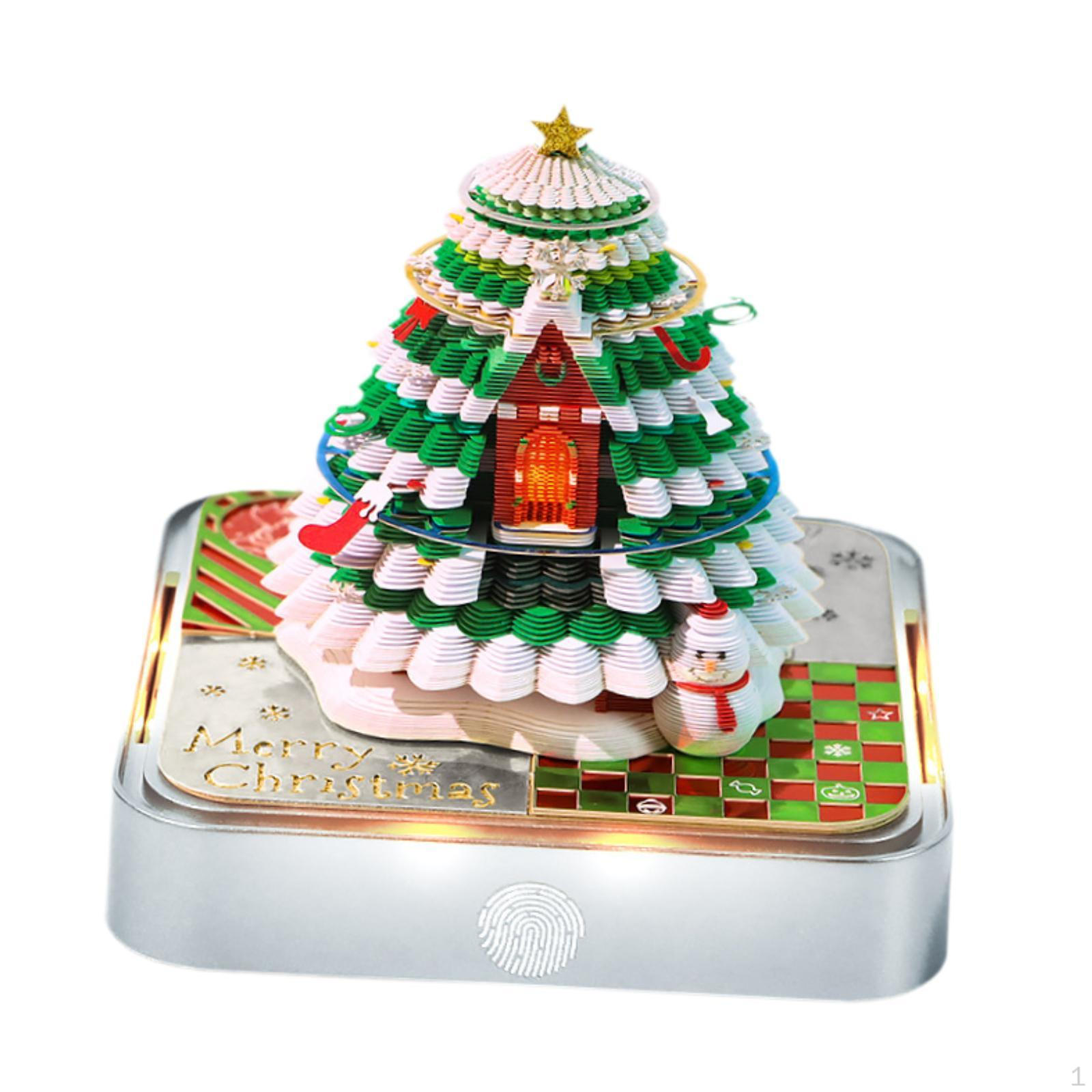 

Настольный календарь 3D Art Memo Рождественское украшение Бумага для резьбы по дереву Заметка для гостиной tree house silver