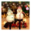 Solar Snowman Garden Light, Christmas Ornament, Outdoor Solar Light, Rechargeable Solar Powered, Waterproof, Christmas Decorative Light, Automatic