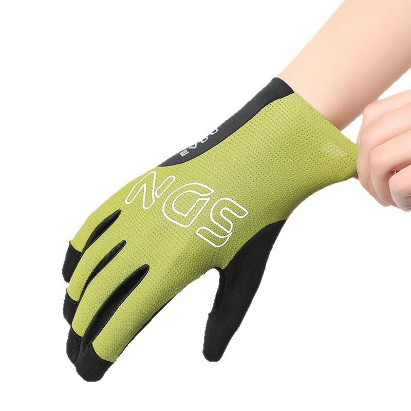Mens Cycling Gloves Full Finger Half UV Protection Anti-Slip Breathable Stretchy Outdoor Sports