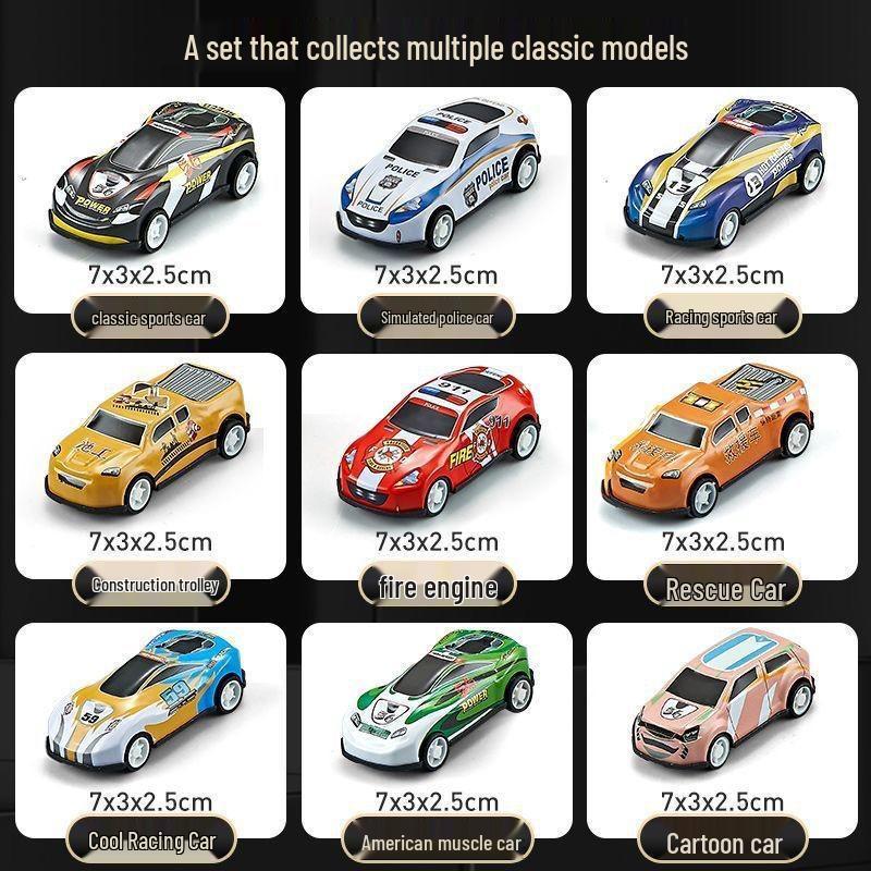 Children's Alloy Pull-Back Mini Racing Car Toy for Boys Ages 2-6