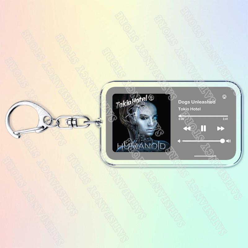 Portachiavi Musicali Tokio Hotel per Donne Accessori Borsa Automatico Schrei Monsoon Tom Bill Kaulitz Canzoni Portachiavi Gioielli Regali per Fan