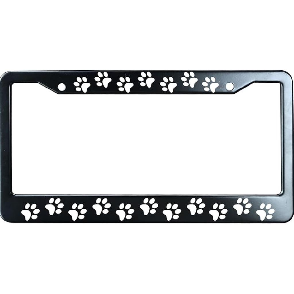 Tell Your Cat I Said Pspspsps Matte Black License Plate Frame Cover for Men/Women, Heavy Duty Stainless Steel Auto Car Tag Frame with 2 Holes & Free