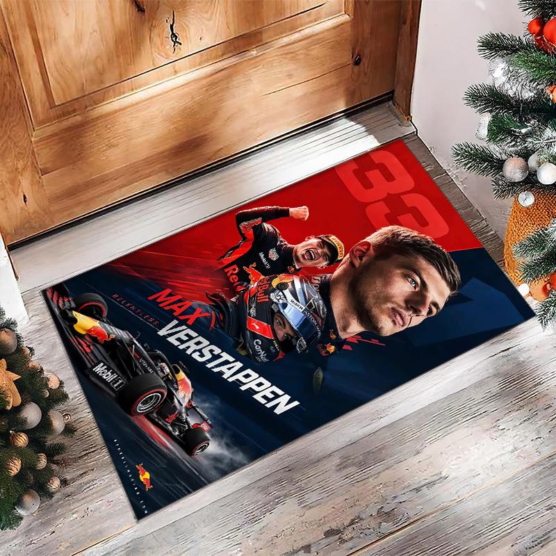 Max Verstappen Kryształowy Aksamitny Dywan Miękki Anty?Antypoślizgowa Mata Podłogowa Wygodny Dywanik do Wystroju Domu Salonu Sypialni