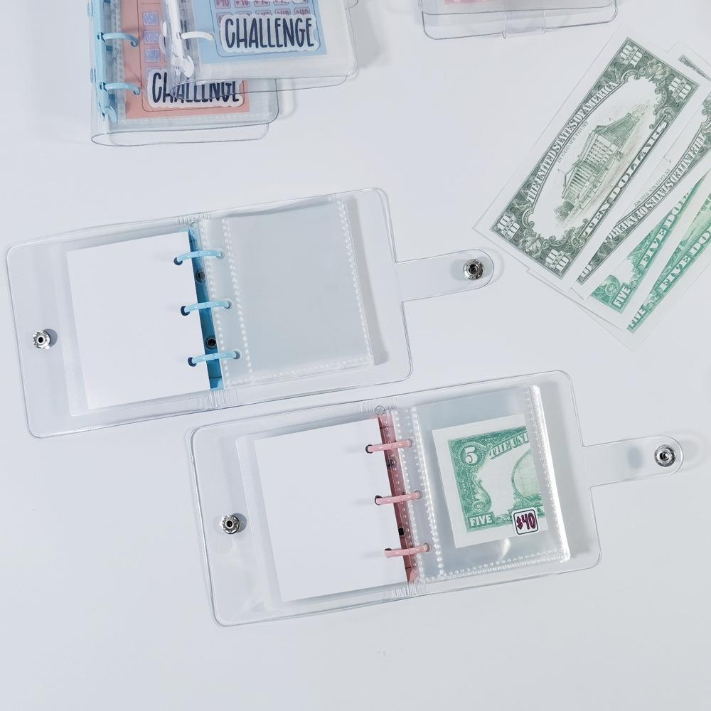 Creative Savings Deposit Bag, Cash Ledger, Mini Savings Binder, Binder Envelope Savings Challenge Book,Mini Budget Hanging Chart