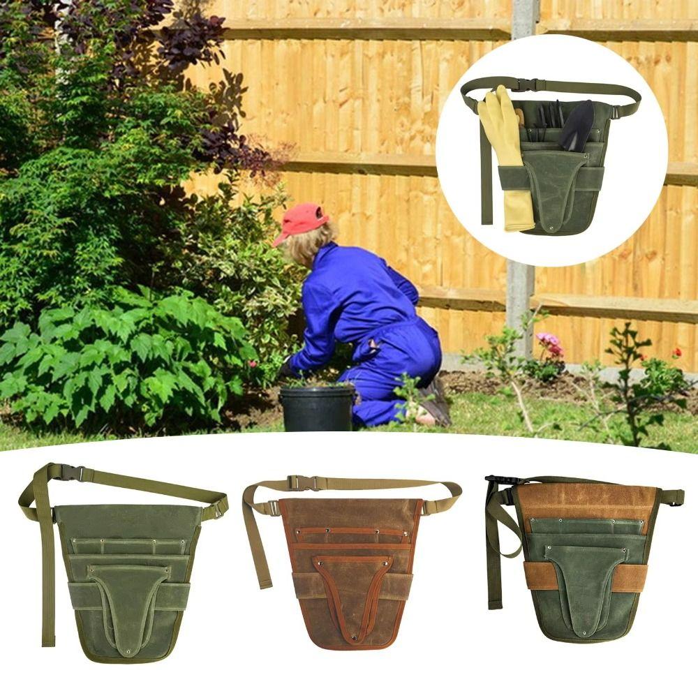 Adjustable Gardening Tools Belt Portable Canvas Material Garden Waist Pouch Unisex Design Durable Tool Belt Pouch Woodwork