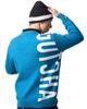 GATCHA Unisex Golf Sweater with Washable Soft Vertical Logo Crew Knit Sweater for Fall and Size 253GG1400 Men's Anti-Static Winter, Blue, L,