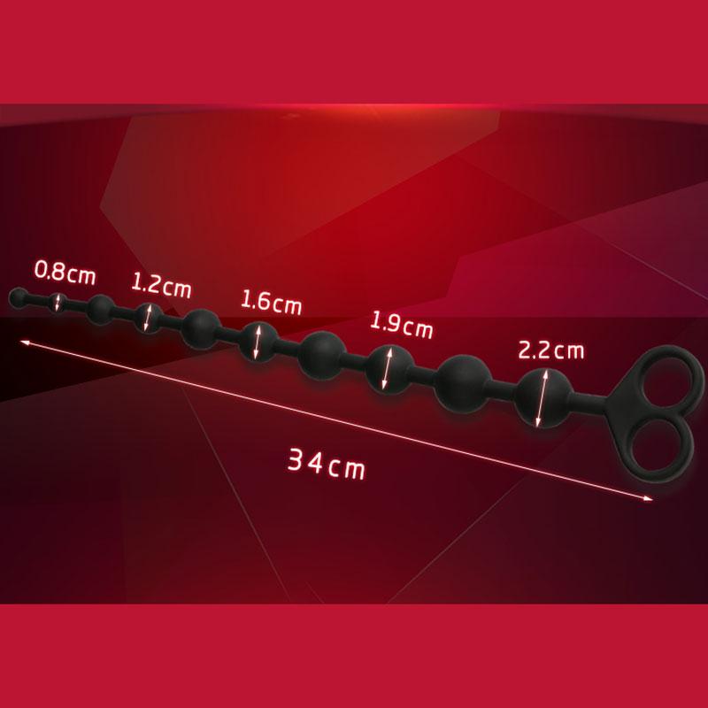 34cm Long Small Anal Beads Silicone Butt Plug Anal Balls Sex Toys For Gay Male Prostate Massage