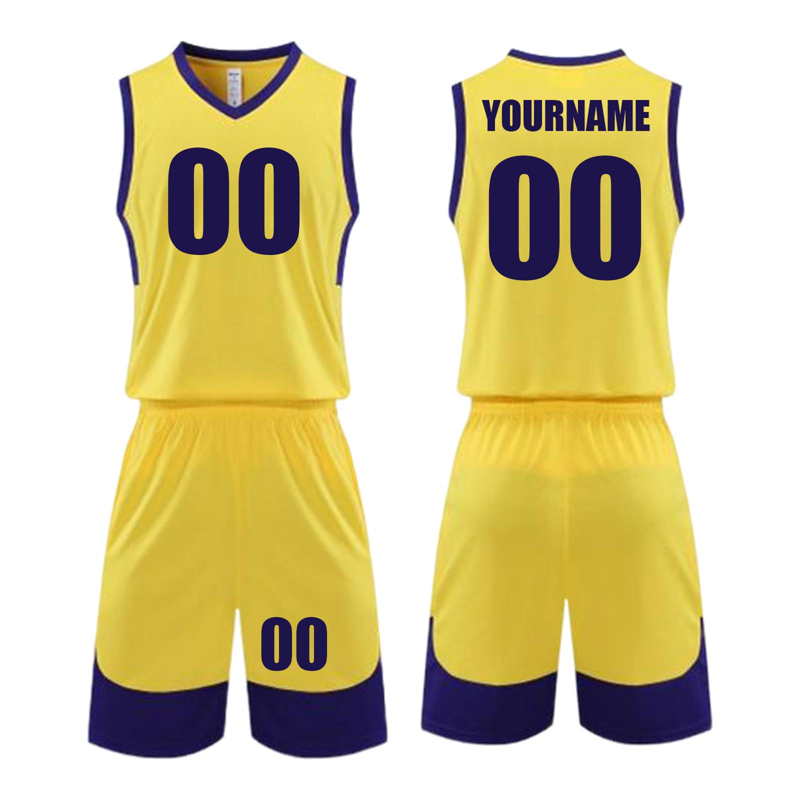 

Men s Sleeveless Basketball Uniform Set Athletic Jersey and Shorts Lightweight Sportswear for Training Teams XXXS жовтий
