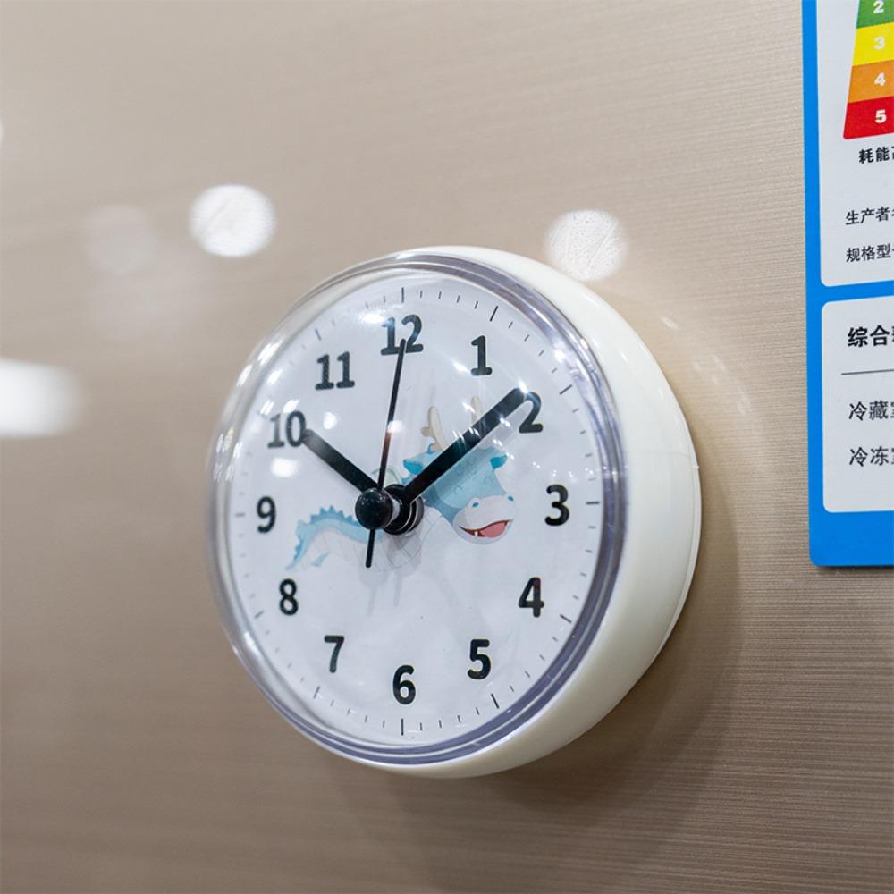 Mini Sucker Wall Clock Bathroom Anti-Fog Waterproof 7cm Kitchen Toilet Living Room Waterproof Small Quartz Table Sucker Clock