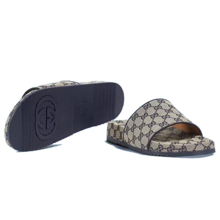 Gucci GG Slide Slippers Men's Light Umber 692951 2HK60 4061