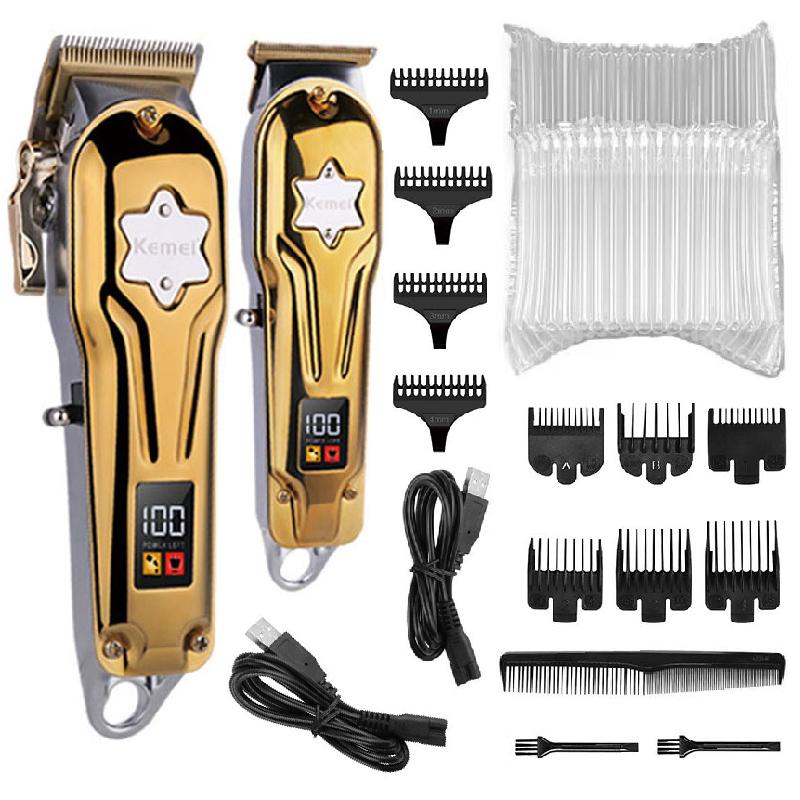 Original Kemei Full Metal Professional Combo Kit Hair Clipper & Beard Hair Trimmer For Men Electric Rechargeable Barber Haircut