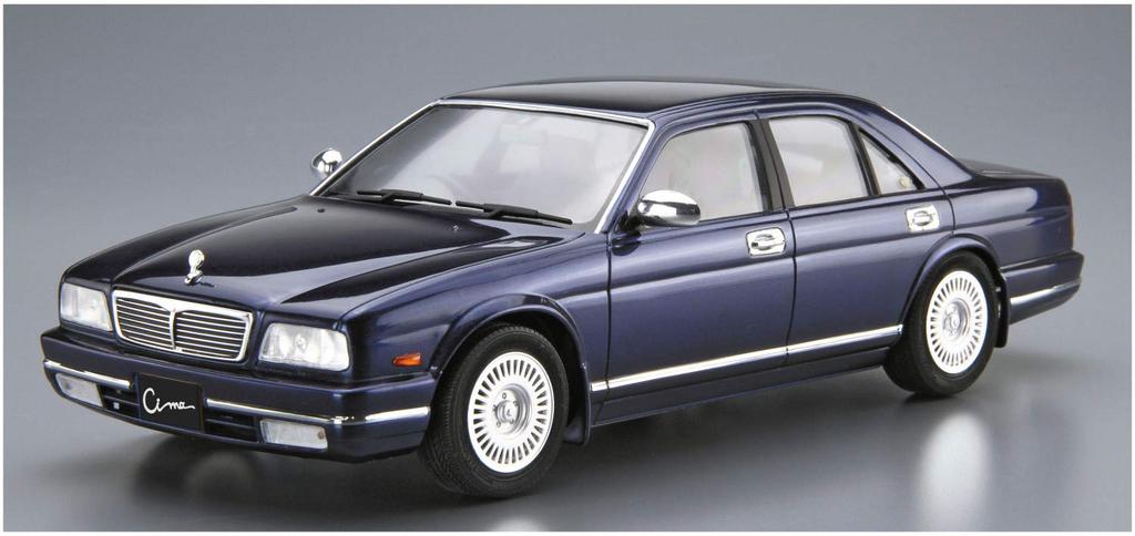 Aoshima Bunka Kyozai The Model Car Series Nissan Y32 Cima Type III Limited L AV 1991 Plastic Model 1/24 No.122