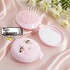 Korean Cute Macaron Soft Color Mini Folding Mirror & Air Cushion Comb Set