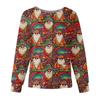 Women's Casual Fashion Long-Sleeve Single-Breasted Christmas Print Jacket